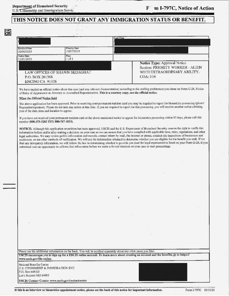 NIW and EB-1 Approvals 15 197