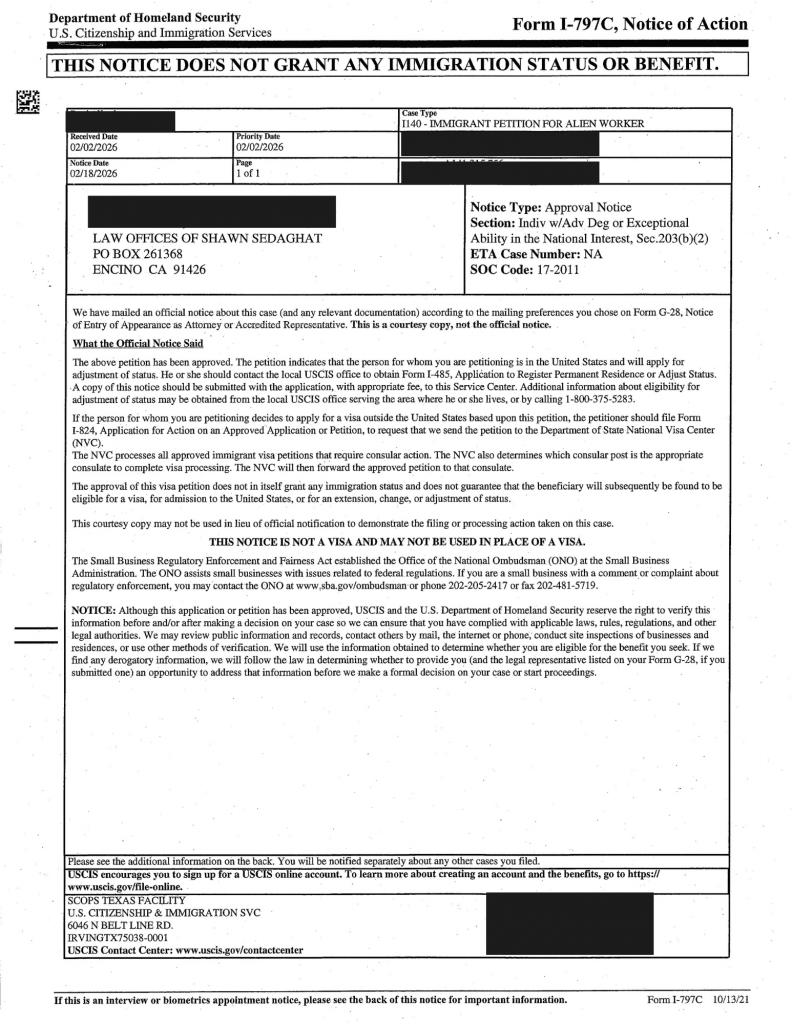 NIW and EB-1 Approvals 5 Sedaghatlaw 12 1