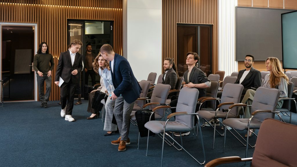 People in a modern conference room