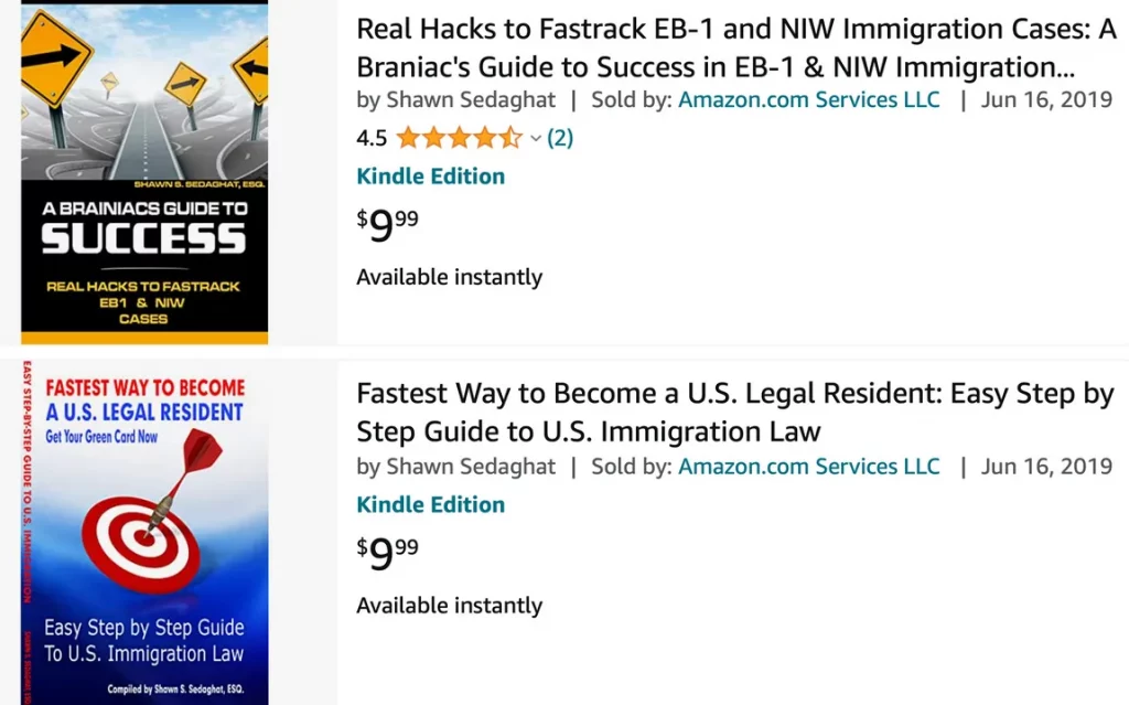 EB-1 and EB-2 NIW Strategy Guide by Shawn S. Sedaghat